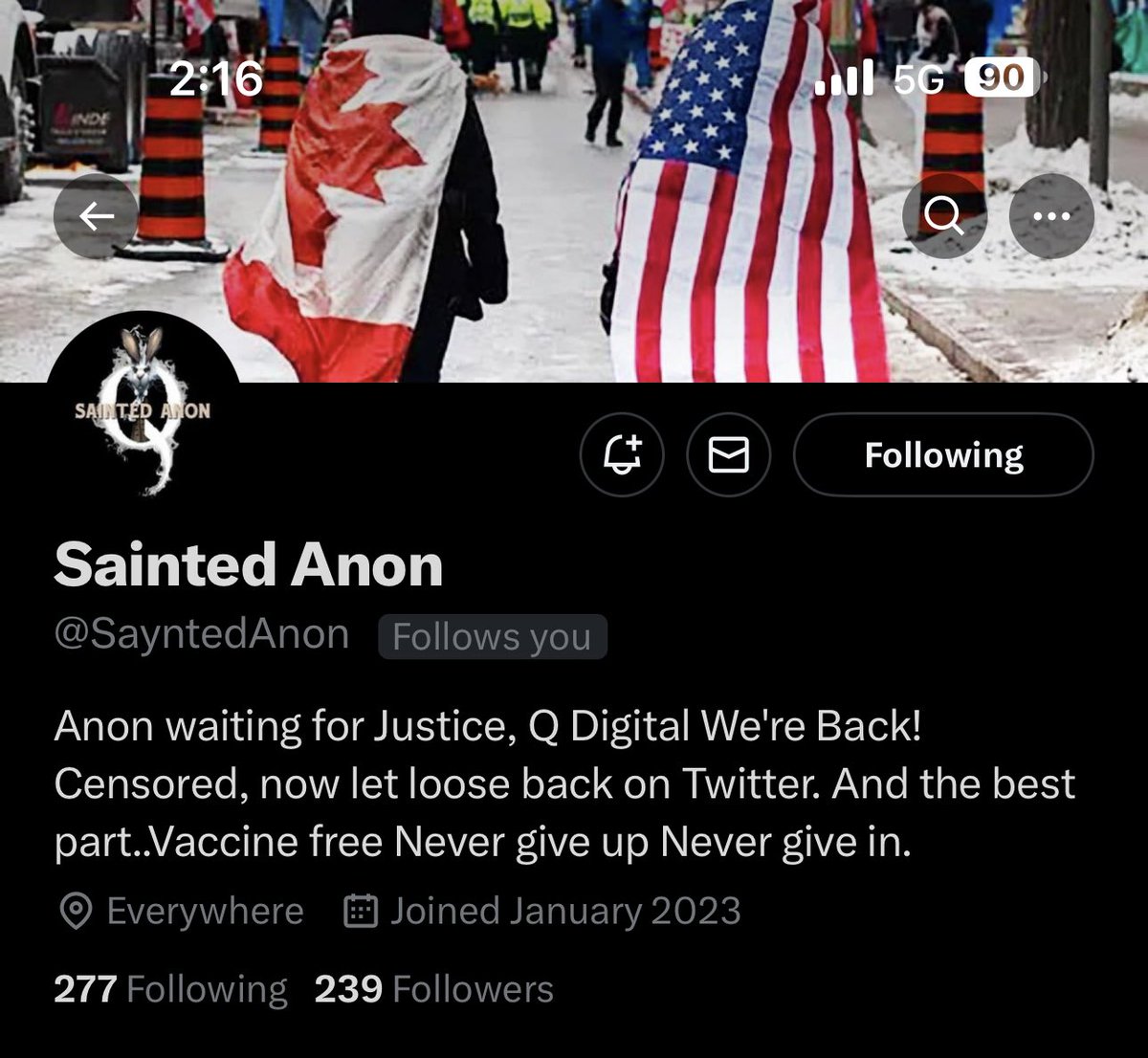 Help this Anon connect with moar likeminded Frens!
Follow @SayntedAnon