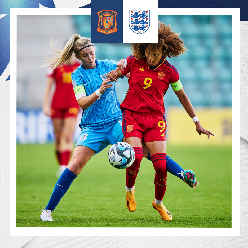 Lionesses's tweet photo. Our #YoungLionesses suffer late heartbreak in the #U17WEURO semi-final. 😓