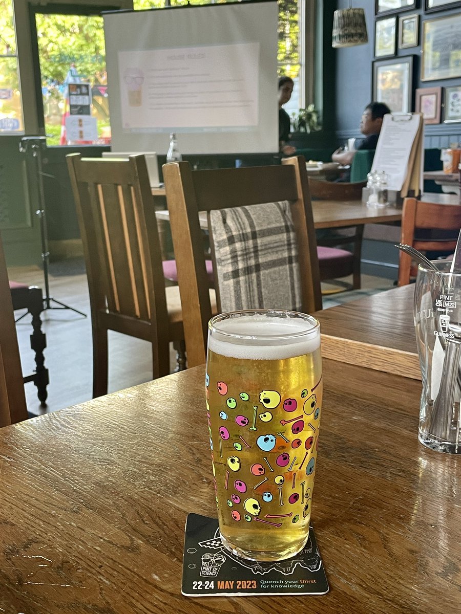 MariaKaimaki's tweet photo. Day 2 of #pint23 at @TheDuchessW6! Ready for an evening full of robots! Cheers! https://t.co/mjnt4pA33R