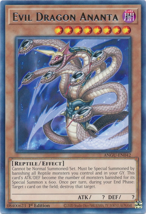 Carta Evil Dragon Ananta - ANGU-EN042 - Rara 1ª Edición