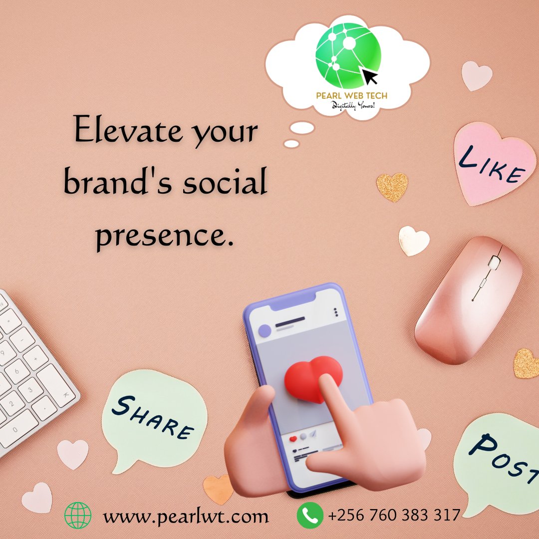 Elevate your brand's social presence🤳🏼 #SocialMediaMarketing 
#BrandElevation 
#DigitalMarketing 
#SocialMediaStrategy 
#OnlinePresence 
#MarketingTips #DigitalStrategy 
#BrandVisibility 
#SocialMediaSuccess 
#SocialMediaGrowth 
#PearlWebTech