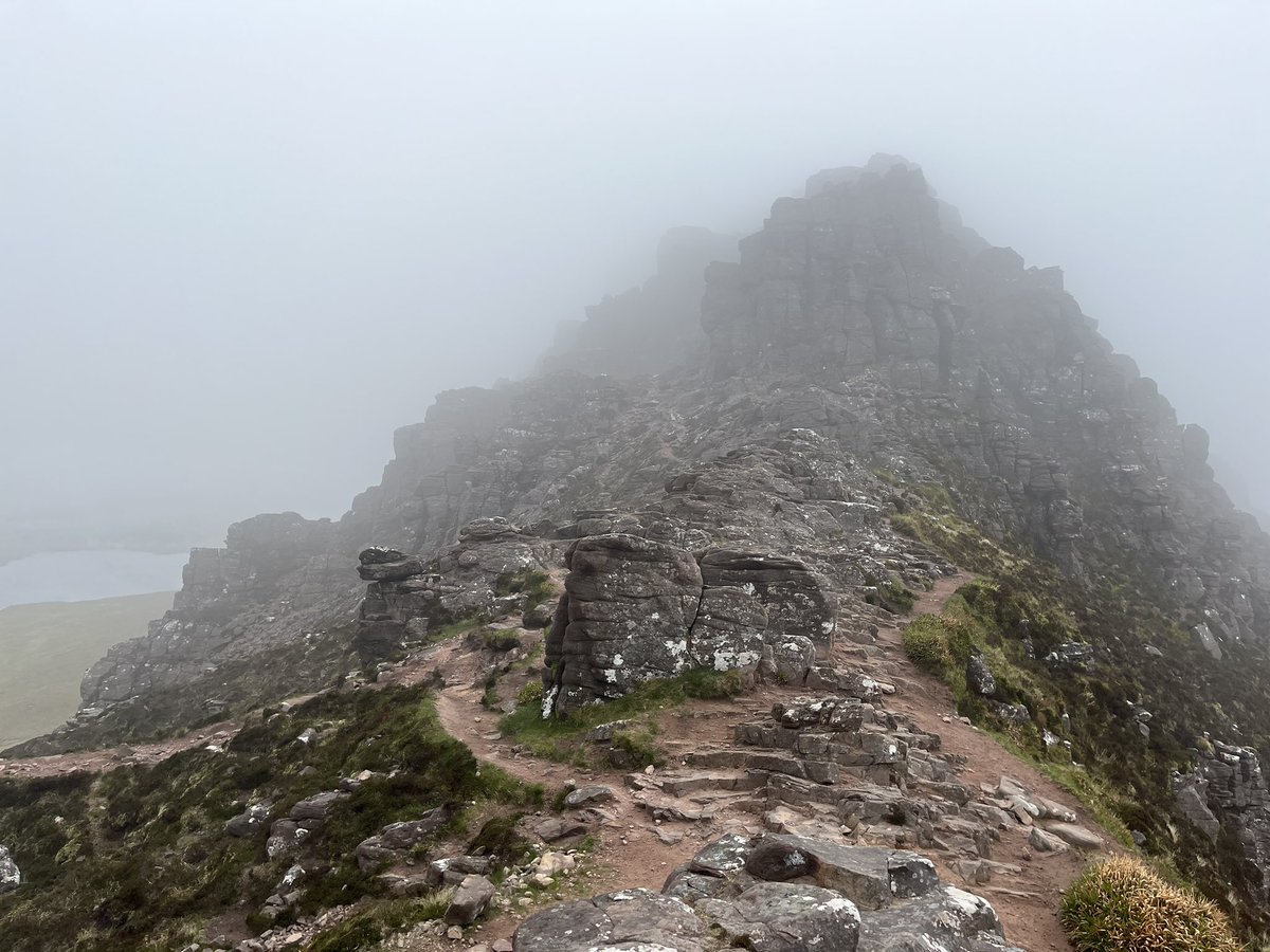 Stac Pollaidh. Turned a bit wet and windy …