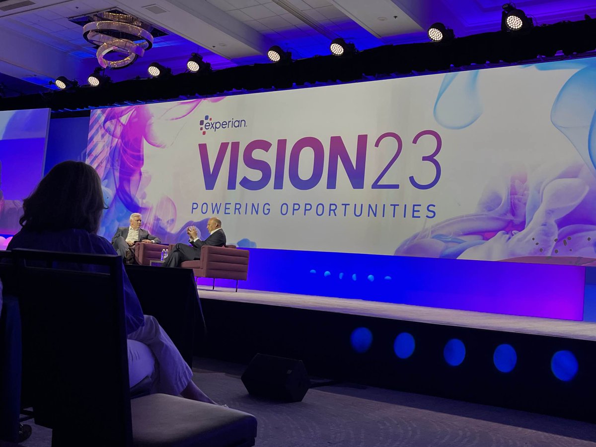 ExperianCredit's tweet photo. The crowd was all ears for the conversation between Gary Cohn, Vice Chairman, IBM and Experian CEO Brian Cassin. The current economy, working in the White House and how AI is not a novel concept were all hot topics this morning.
#ExperianVision #Vision2023 https://t.co/qLQSijnRYL