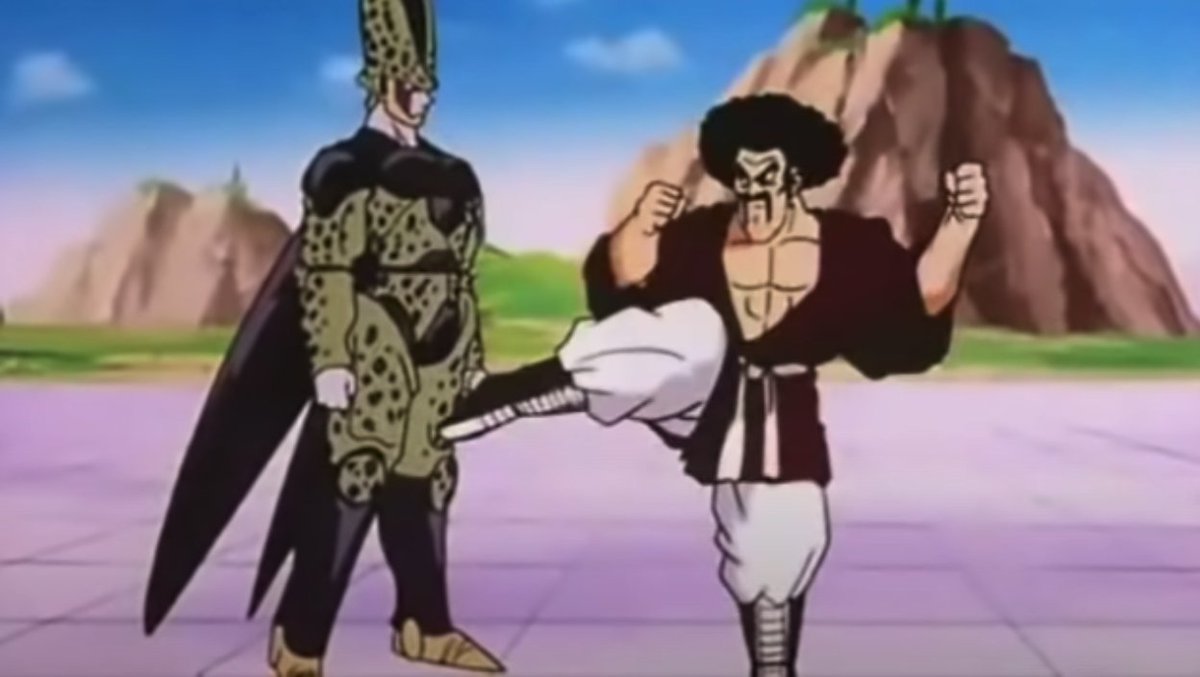 <a href="/wallstwolverine/">Wall Street Wolverine</a> El señor de azul como Cell con Mr Satan.