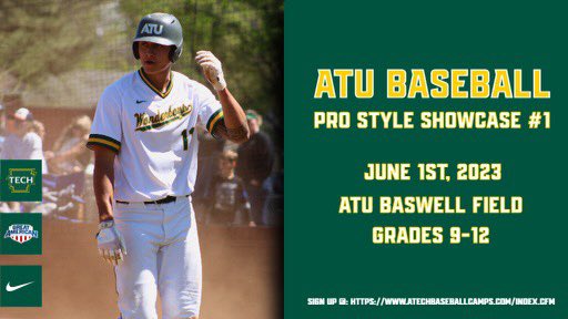 Come show us what you can do!
Sign up at:

atechbaseballcamps.com
