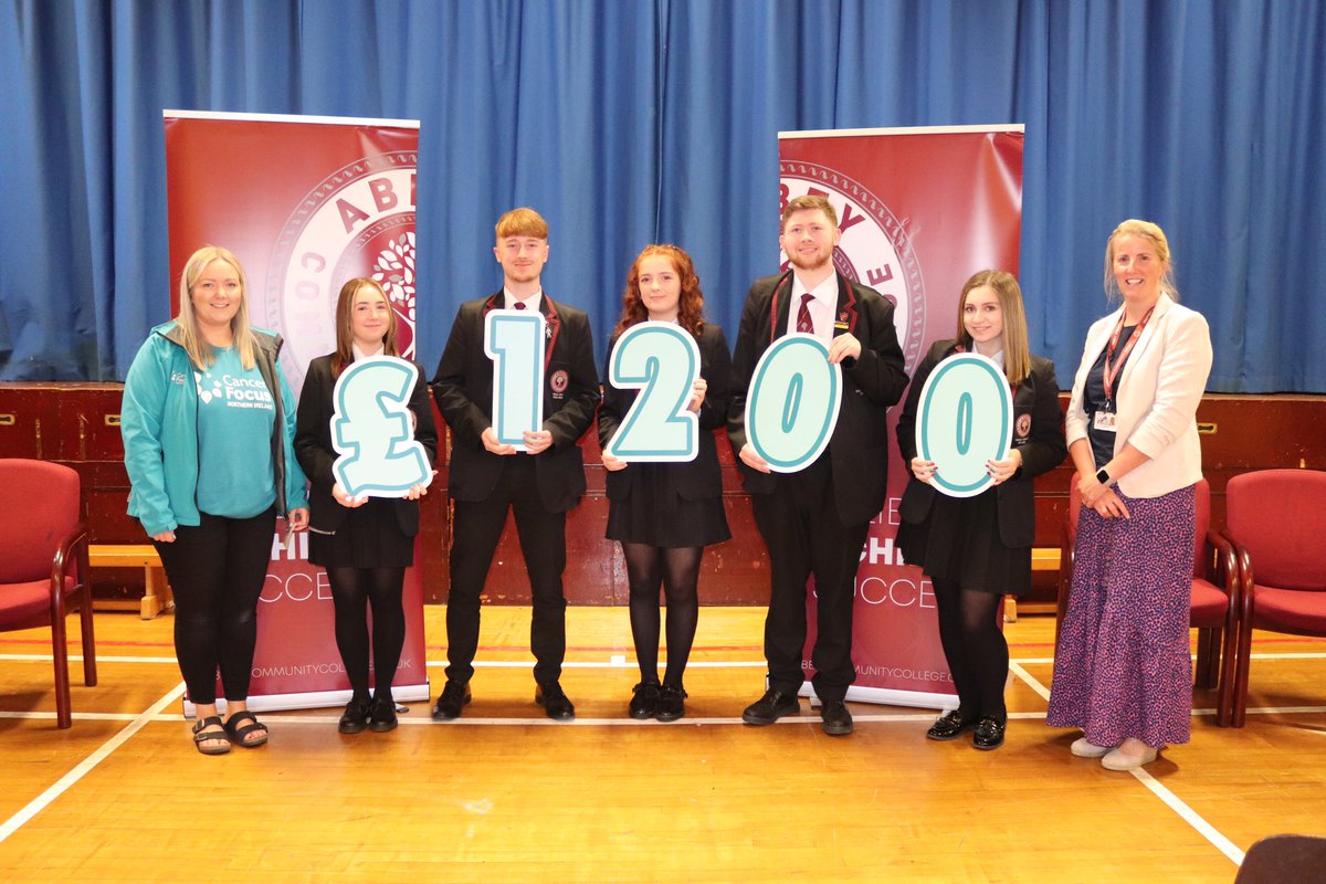 Joanne from Cancer Focus NI was in school today to receive £1200 from the Student Top Team.  The culmination of their fund raising campaign this year.  Well done to all involved and a special thanks to Mrs Fulton for coordinating the year’s events.  
<a href="/CancerFocusNI/">Cancer Focus Northern Ireland</a>