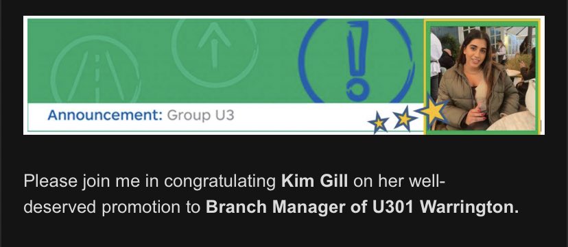 Kim Gill (@kimgill_) on Twitter photo Super excited to be promoted to BM of U301, looking forward to getting stuck in!! Huge thanks to everyone whoβs helped and supported me along the way π₯Ήπ <a href="/EracHolly/">Holly Penfold</a> <a href="/JoeGoodwin1/">Joe Goodwin</a> <a href="/clairegrimes111/">Claire Graham</a> <a href="/kierancregan/">Kieran Cregan ππ</a> Super excited to be promoted to BM of U301, looking forward to getting stuck in!! Huge thanks to everyone whoβs helped and supported me along the way π₯Ήπ <a href="/EracHolly/">Holly Penfold</a> <a href="/JoeGoodwin1/">Joe Goodwin</a> <a href="/clairegrimes111/">Claire Graham</a> <a href="/kierancregan/">Kieran Cregan ππ</a>