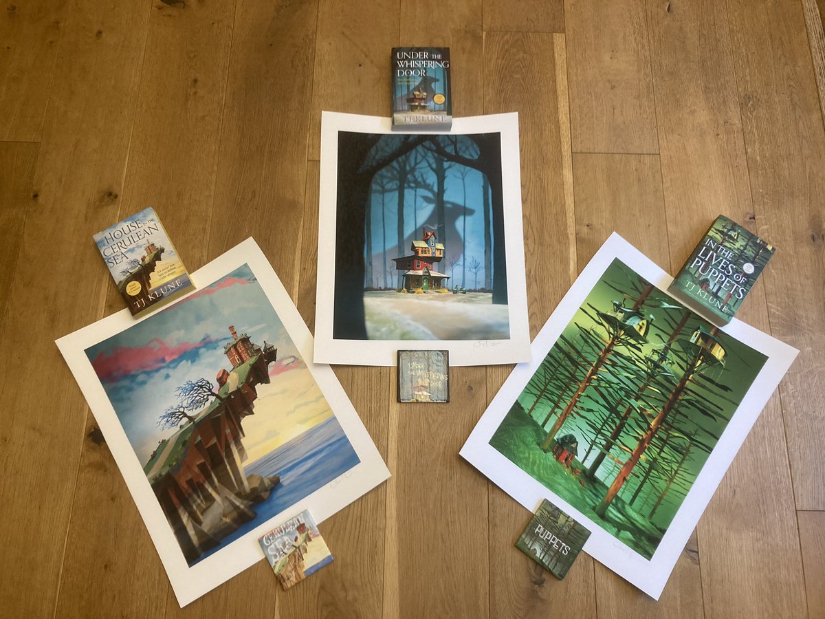 Such beautiful art from <a href="/rednosestudio/">Chris Sickels</a>. So happy to have these stunning prints of some of my favourite books 💜