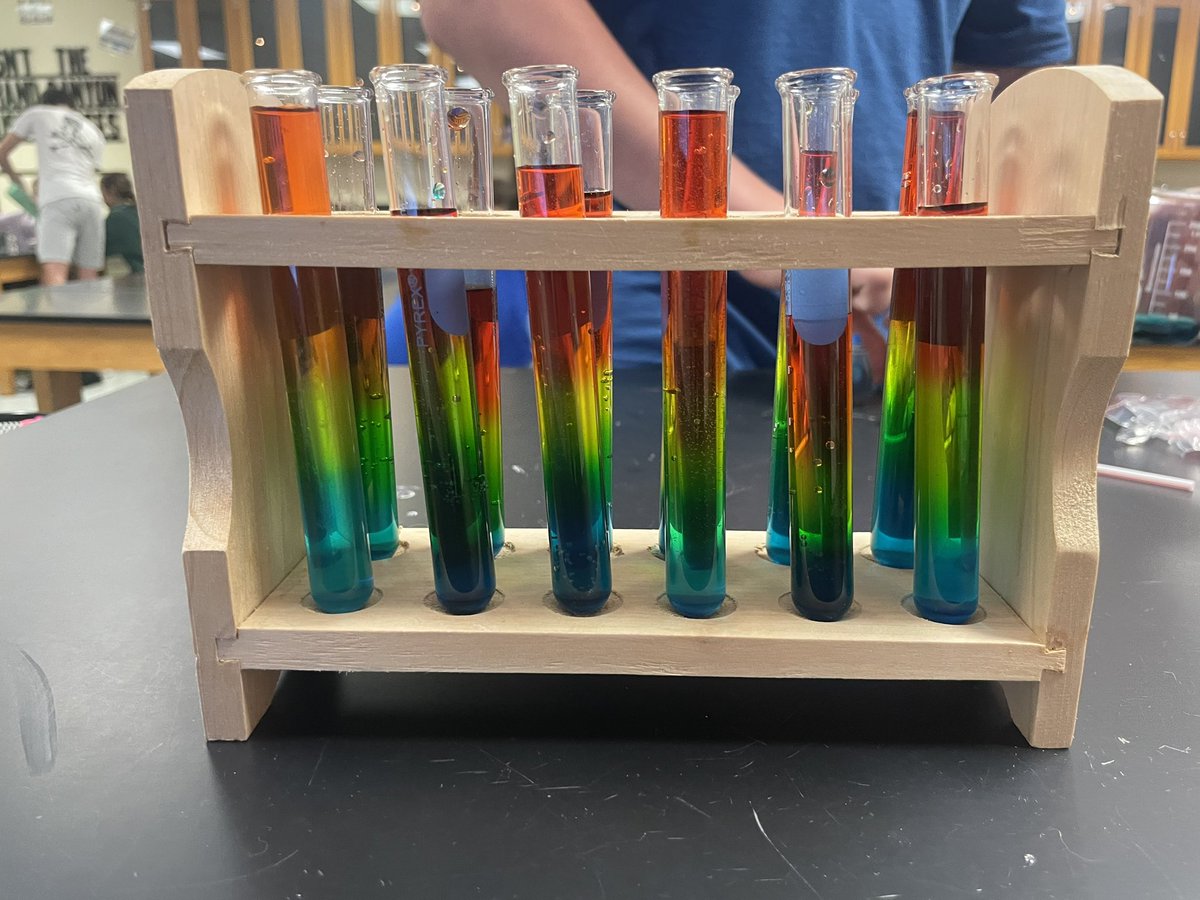 Test tubes of excellence <a href="/PISDReynolds/">Reynolds Middle School</a> - how to keep your students engaged the last two weeks of school? A lab every day! Today we worked on measuring and density. #ProsperScience