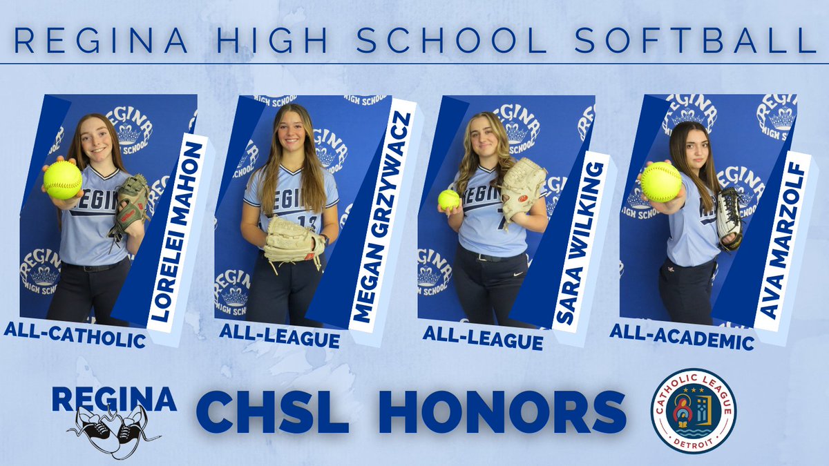 Congratulations to the 4 members of <a href="/ReginaSball/">Regina Softball</a>  who were named to the CHSL Honor Team! #saddleup