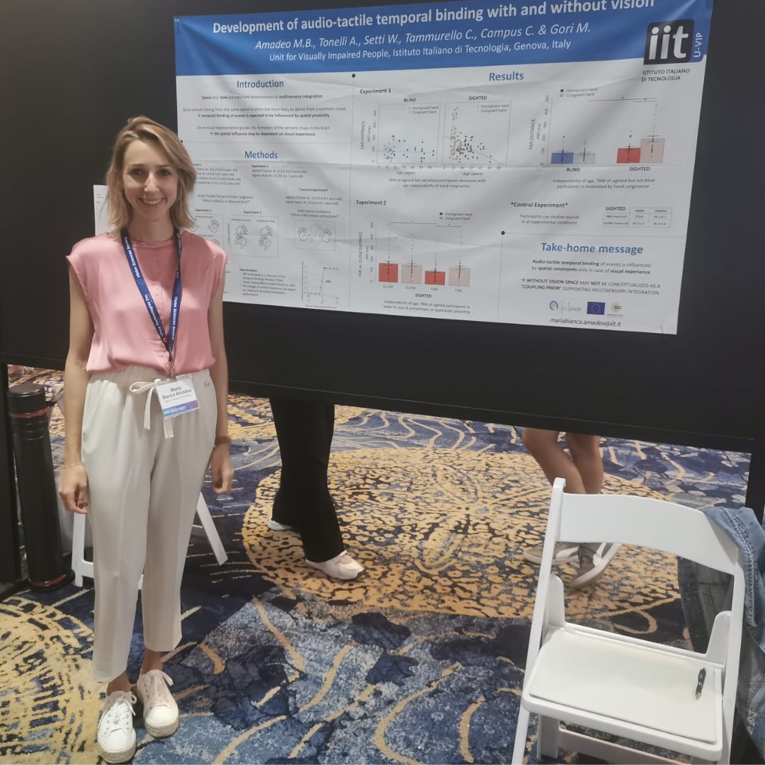 <a href="/SilviaZanchi27/">Silvia</a> and Maria Bianca Amadeo are attending the <a href="/VSSMtg/">VSS Meeting</a> conference, with poster titled “Development of audio-tactile temporal binding with and without vision” and a talk titled “Visual vs. Auditory landmark for vestibular self-motion perception”.
<a href="/IITalk/">IIT</a>