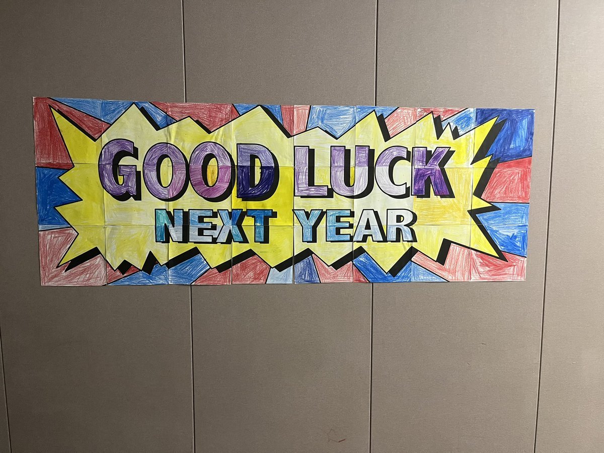 Each student colored one square of this collaborative poster to hang in our hallway 😍