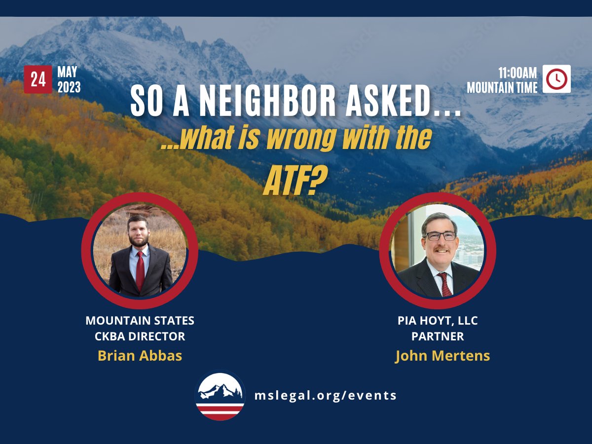 MSLF's tweet photo. Curious about the @ATFHQ's intricacies? We're all set to dissect it in our upcoming webinar! ⏰ Final hours to register - don't miss out!

https://t.co/ZT3UJQlKFa https://t.co/r6bEMaiJNh