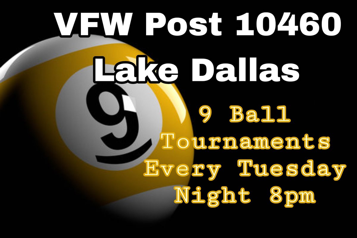 TONIGHT #TONIGHT TONIGHT!!!!! 🎱🎱🎱🎱 #VFWLAKEDALLAS #VFWPOST10460 #EVERYONESWELCOME