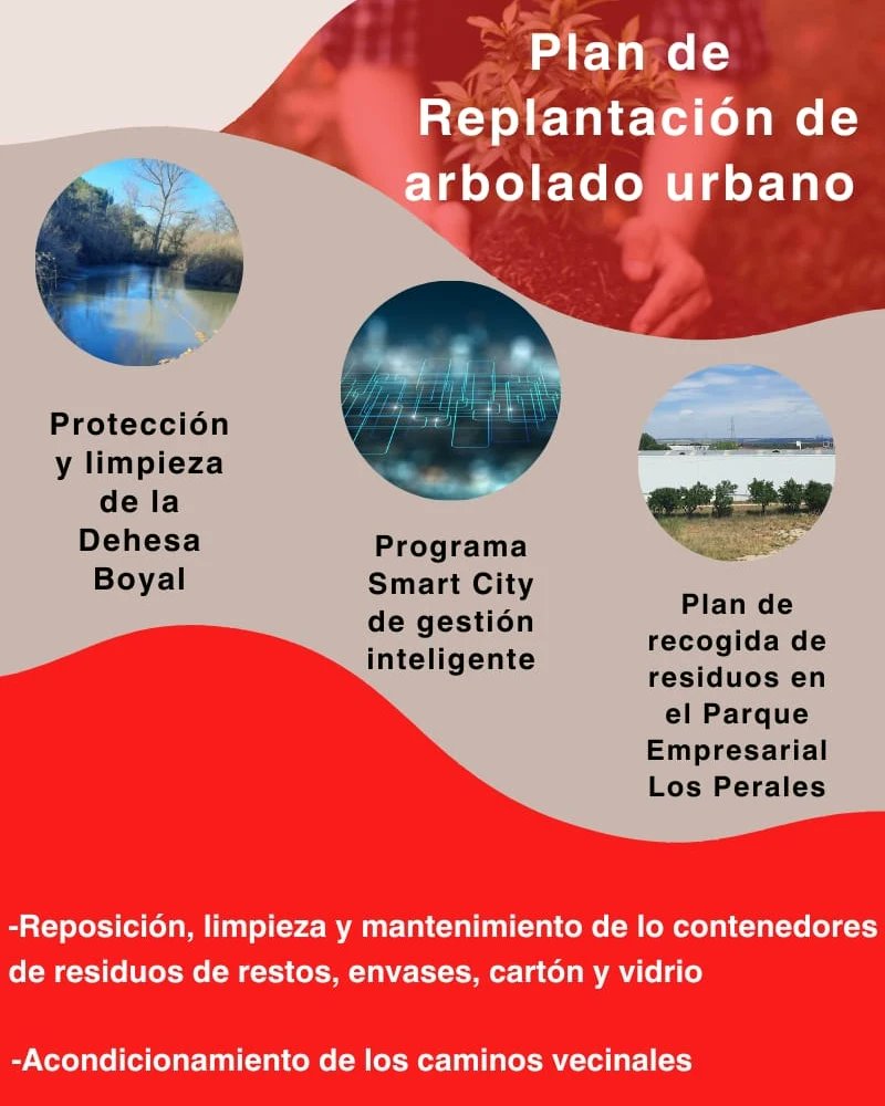 carmen_flores_p's tweet photo. Es importante desarrollar el municipio de manera sostenible:

👉🏻 Replantar el arbolado urbano que ha sido talado

👉🏻 Limpiar y proteger nuestra Dehesa Boyal

👉🏻 Acondicionar los caminos vecinales

👉🏻 Instalar un punto limpio permanente

Más en: https://t.co/FZxtE3ZGfW

#Ilusión https://t.co/8hlbuDJ4gj
