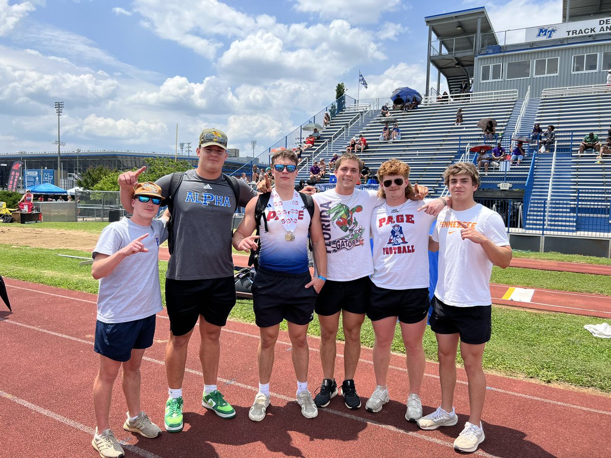 🏆🚨 (Sr.) Cole Combs is your TSSAA D1 AA Shot Put Champion!!! 

Combs shatters his own school record with a mark of 52-8.75. Outstanding Cole! Thank you for all you have done for Page Track &amp; Field! 🙌🏻 

<a href="/wcsPHSathletics/">Page High Athletics</a> <a href="/wcsCOAthletics/">WCSsportsConference</a> <a href="/cspulliam/">Charles Pulliam</a> <a href="/tnmilesplit/">MileSplit Tennessee</a> <a href="/PHSBooster/">PHS Booster Club</a>