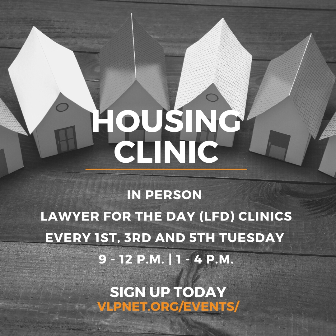 Our Housing unit runs an in-person Lawyer for the Day clinic at the Eastern Housing Court every 1st, 3rd, and 5th of the month. Sign up to volunteer today! We provide our volunteers with shadowing opportunities and training. vlpnet.org/events/