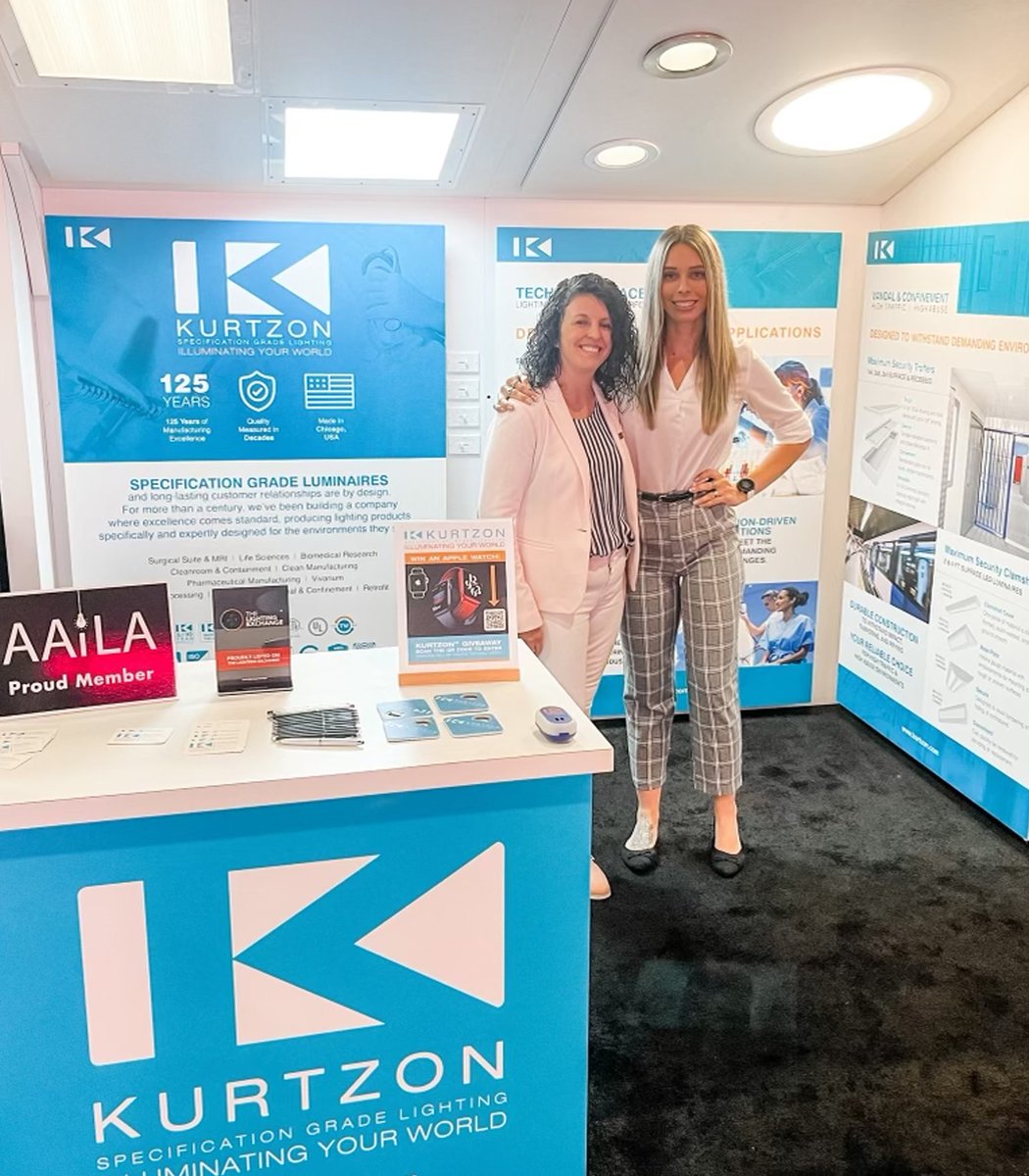 We are at <a href="/lightfair/">LIGHTFAIR</a> 2023! Representing Kurtzon are Dana Porter and Kerri Funderburk. Visit us in the Collective Pavilion at Booth 2543 to see our Specification Grade Lighting engineered for Technical Spaces. #lighting #medical #cleanroom #surgical #lightingdesign #tradeshows