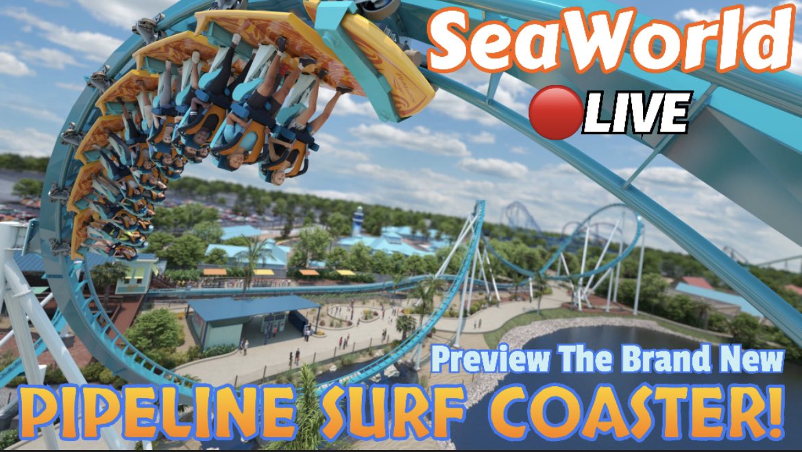 yourWDWguy's tweet photo. Join Me Today at 4:44pm EST!
๐ดLIVE: SeaWorld Orlando! Previewing PIPELINE SURF COASTER & More! #SeaWorld... https://t.co/Yfih21ANEO via @YouTube #Pipeline #SurfCoaster #RollerCoasters #ThemeParks https://t.co/dsDQYv8M1j