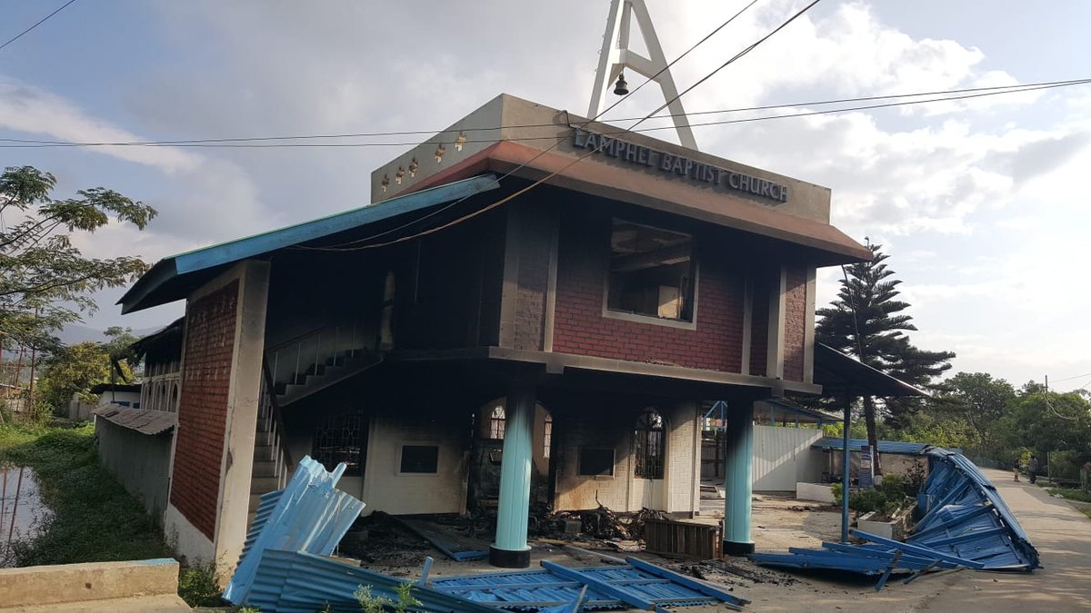 ChristianIndia_'s tweet photo. Photos of the few churches among 60s tribal kuki-zo churches burnt down by the meitei in Imphal

Churches are looted and then burnt down

#Savechurches

@INCMinority @Ch_JesusChrist @churchofengland @adventistchurch @BishopBarron @PastorJohnHagee @PastorCashLuna @adventistchurch https://t.co/QE2NX4lNKo