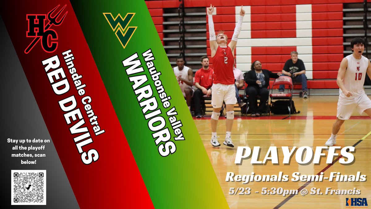 🔥🏐Semi-finals of Regionals🏐🔥

🕠 Varsity - 5:30pm
🆚 Waubonsie Valley
📍 at St. Francis High School

Playoffs continue today! Your Red Devils take on Waubonsie Valley at St. Francis High School. Come on out and cheer us on! Let’s go!