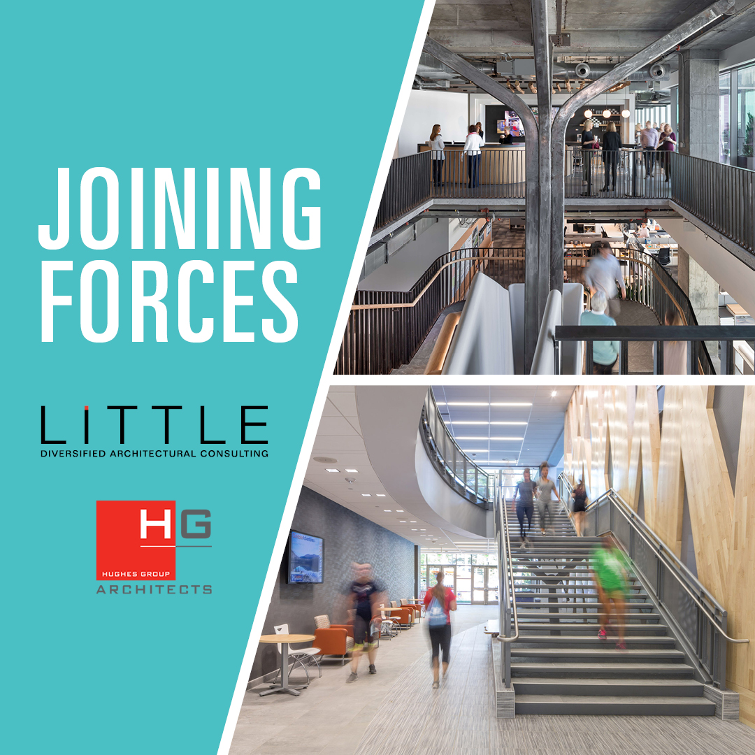 Exciting news! Hughes Group Architects and <a href="/littleonline/">Little</a> have joined forces to broaden our practice areas and better serve clients in the greater Washington, DC area and beyond.  Learn more about this exciting new venture below.
hgaarch.com/press-release/