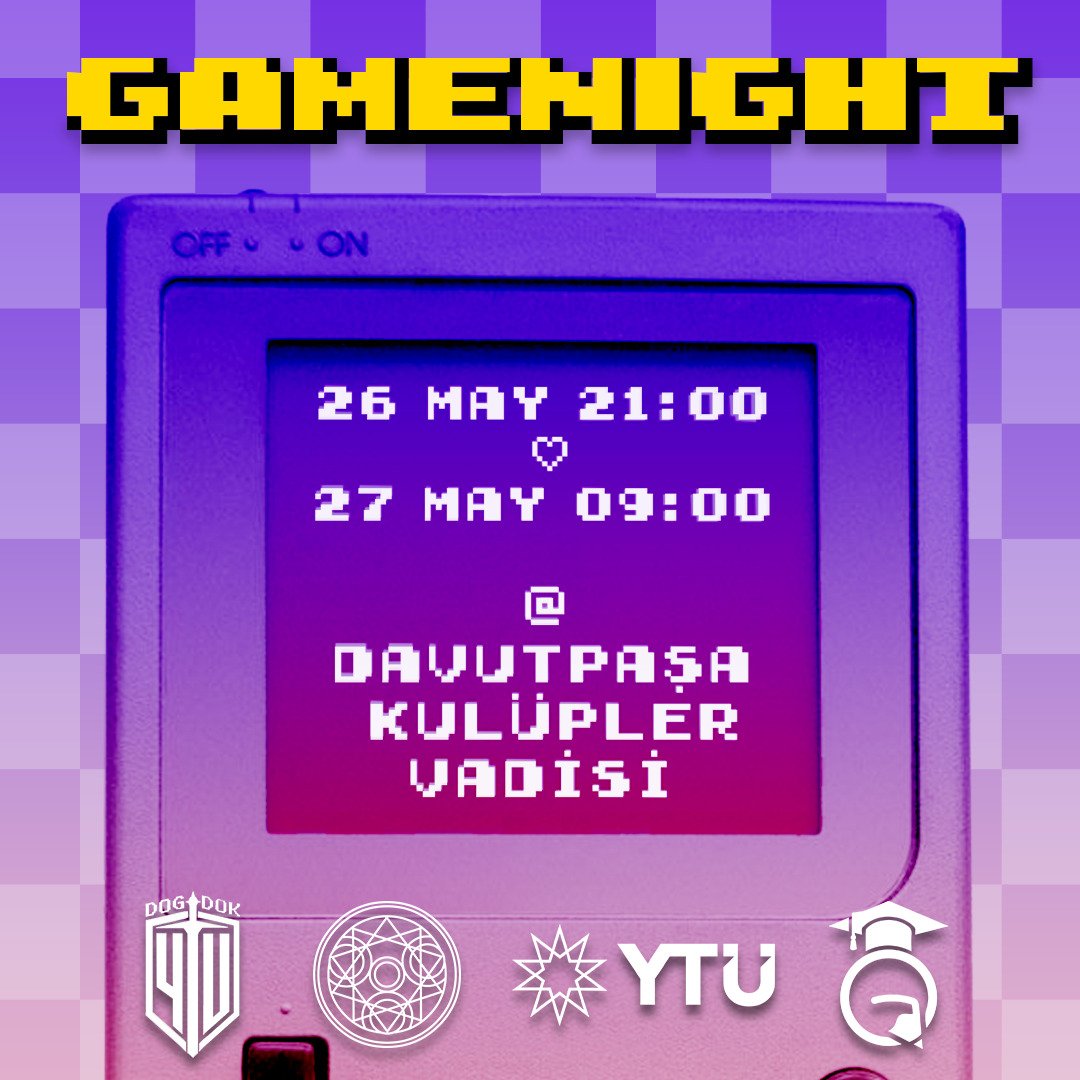 BKFK ile ortak olarak düzenlediğimiz, Game Night etkinliğimize az kaldı 📢

Yerinizi şimdiden almak için aşağıdaki kayıt formunu doldurmanız gerekmektedir. 🔗
forms.gle/SwQ1yPWQXe6MLu…

Görüşmek üzere, oyunla kalın 😎🫶🏻