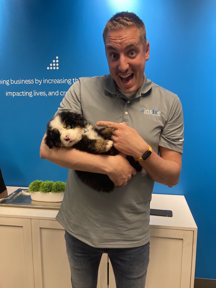TrustedInsite's tweet photo. Meet Hank, our new office mascot! We can't get over how cute he is. 🐶🥰 https://t.co/TQNWJWtp3J