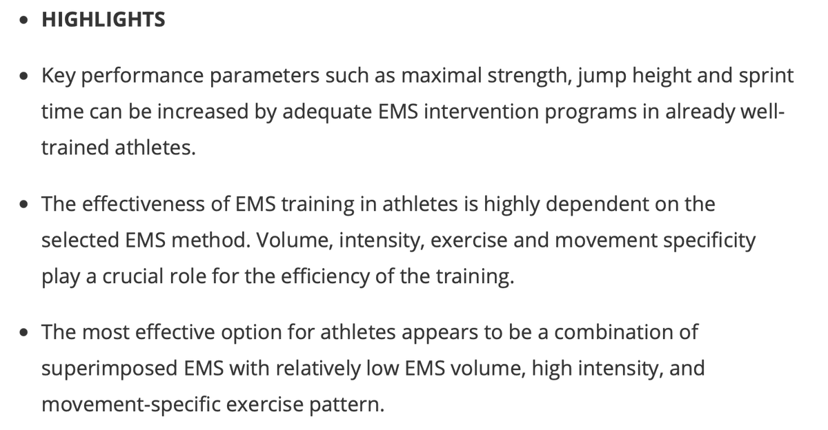 Online first: Effects of electromyostimulation on performance parameters in sportive and trained athletes: A systematic review and network meta-analysis tandfonline.com/doi/full/10.10… #sportscience