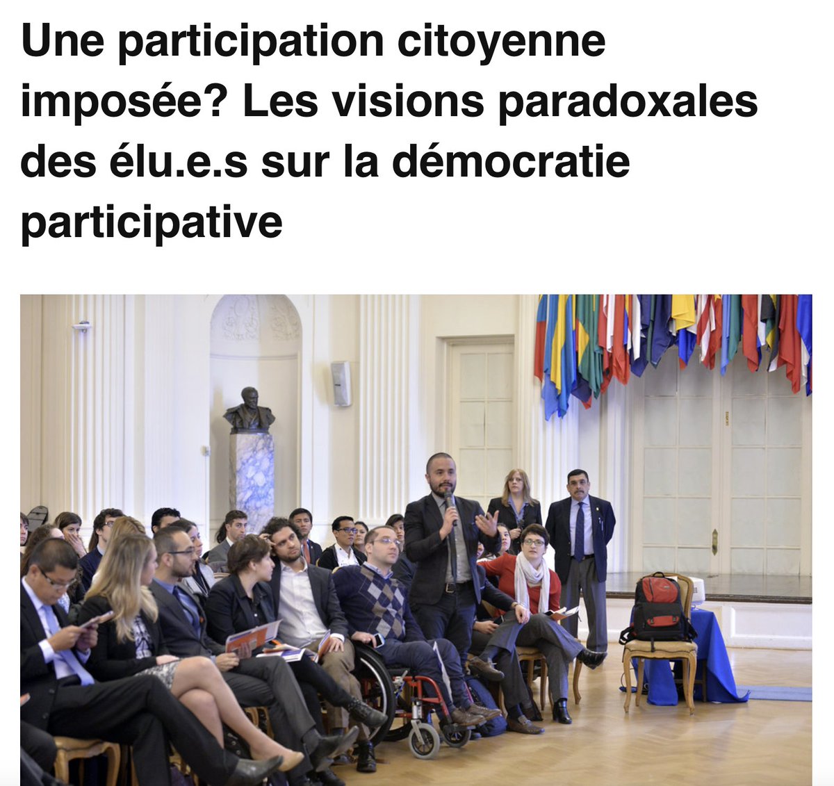 [Blog] Une participation citoyenne imposée? Les visions paradoxales des élu.e.s sur la démocratie participative, contribution de <a href="/Talukder_david/">David Talukder</a> <a href="/WienerAnspach/">Fondation Wiener-Anspach</a> Bedock &amp; <a href="/Srangoni/">Sacha Rgi</a>, chercheur.es @SciencePo_ULB # Cevipol pour #BePolitix de <a href="/scpo_be/">ABSP</a>
absp.be/Blog/participa…