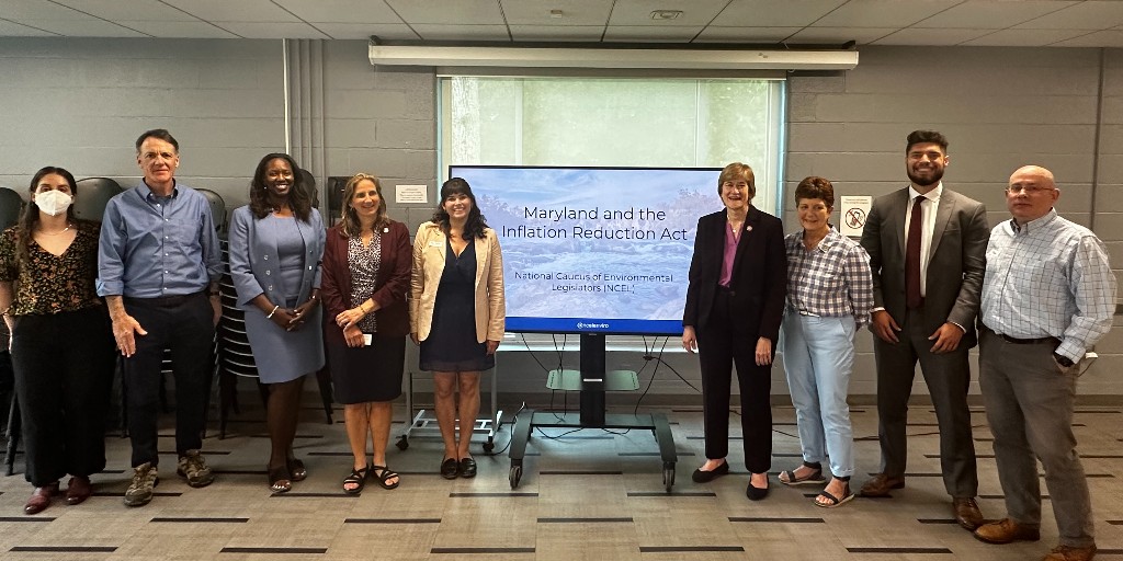 NCEL is in Maryland talking about the #InflationReductionAct with state legislators, featuring Dr. Jalonne L. White-Newsome, Senior Director for Environmental Justice at @WHCEQ. We discussed how IRA benefits can help achieve #emissionreduction and #environmentaljustice goals.