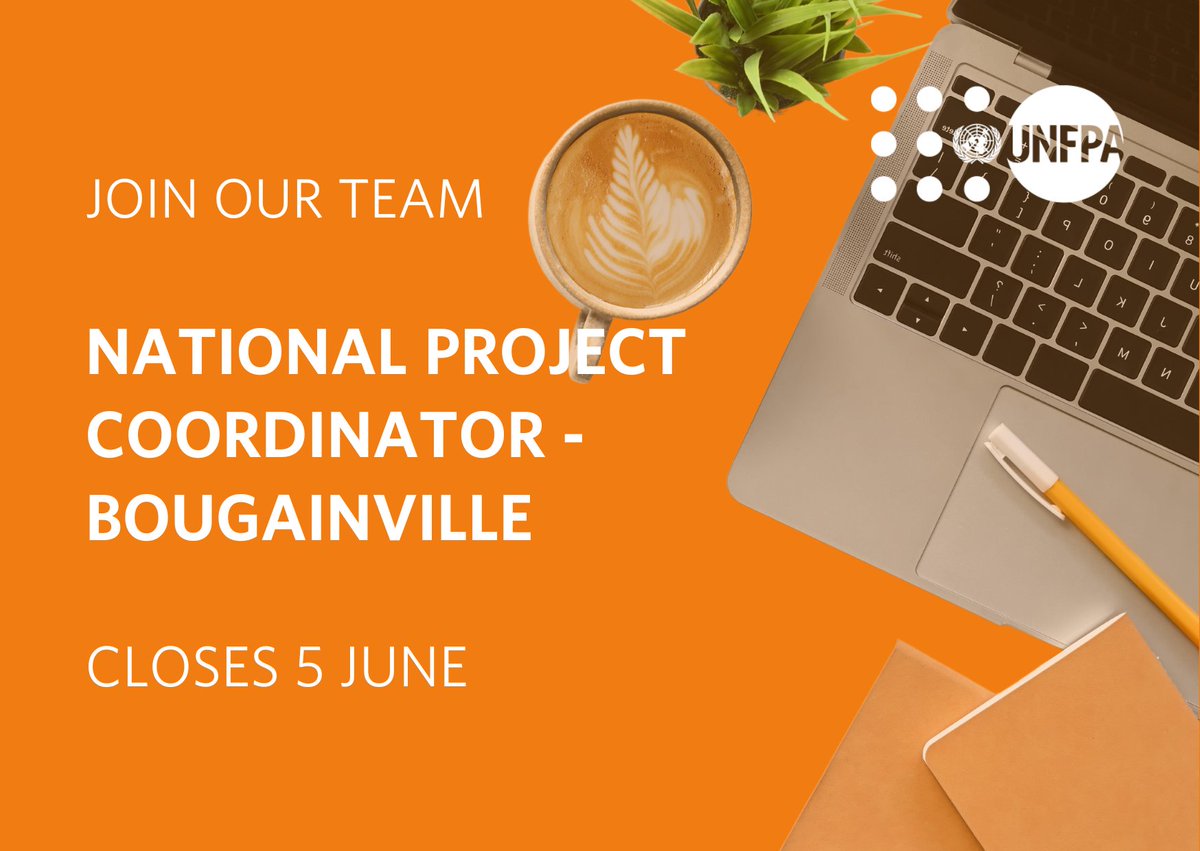 JOB OPPORTUNITY UNFPA is recruiting a National Project Coordinator to lead our work in the Autonomous Region of Bougainville. Applications close 5 June 2023. See details at the link below. png.unfpa.org/en/vacancies/n…