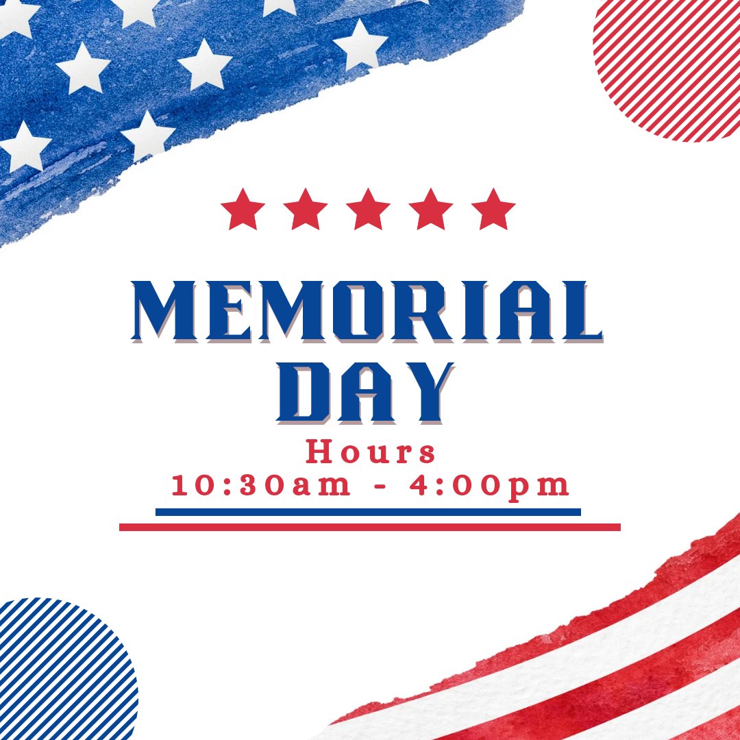 CFAPeaceHaven's tweet photo. Memorial Day Hours https://t.co/LTpr5XZk2D