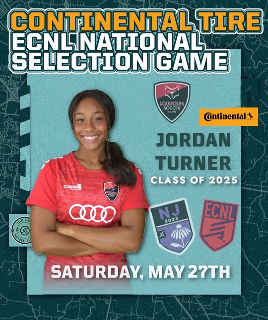 Congratulations <a href="/jordankturner4/">Jordan Turner</a> for being named to the <a href="/ECNLgirls/">ECNL Girls</a> National Selection Game! #ECNLNJ is going to be great and we can’t wait to cheer hog on J! <a href="/ImCollegeSoccer/">College Soccer Truth ™</a> <a href="/ImYouthSoccer/">ECNL/GA/Recruiting/College Soccer</a> <a href="/TheSoccerWire/">SoccerWire</a> <a href="/PrepSoccer/">Prep Soccer ⚽️</a> <a href="/TopDrawerSoccer/">TopDrawerSoccer</a>