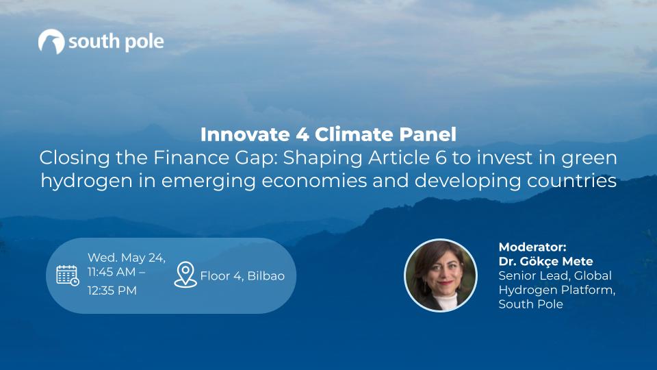 South Pole (@southpoleglobal) on Twitter photo We are proud to announce South Pole is hosting a session at #Innovate4Climate on ways of financing #GreenHydrogen in emerging economies.
Moderated by Dr. <a href="/GokceMe/">Gokce Mete</a>, panelists will explore how to accelerate the global #EnergyTransition.
innovate4climateconference.com/agenda/session… #Article6 #I4C2023 We are proud to announce South Pole is hosting a session at #Innovate4Climate on ways of financing #GreenHydrogen in emerging economies.
Moderated by Dr. <a href="/GokceMe/">Gokce Mete</a>, panelists will explore how to accelerate the global #EnergyTransition.
innovate4climateconference.com/agenda/session… #Article6 #I4C2023