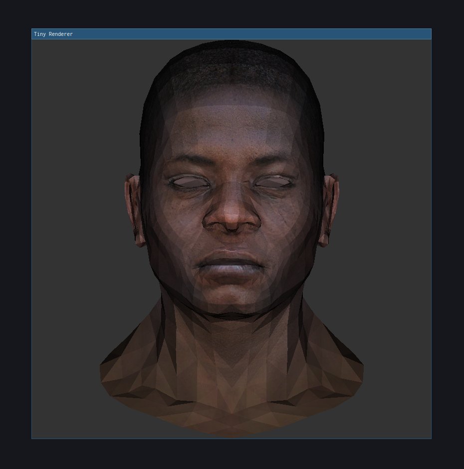 I went on a side-quest to improve my .tga decoder, and my software renderer now supports textures!