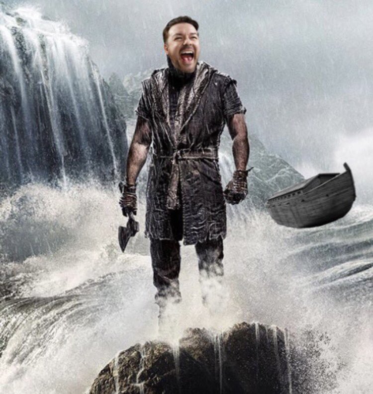Think of @rickygervais as Noah.
Wokeness as The Flood.
And #SuperNature as The Ark. 

No 40 days and nights of rain. Just raining cash with the $40 million #Netflix paid for SuperNature!
