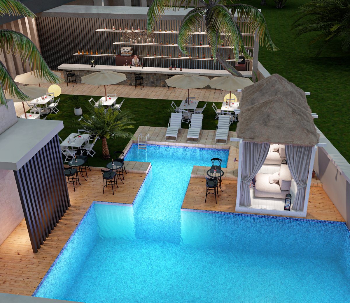 dezynstructures's tweet image. P O O L - L O U N G E ❤️
.
.
Proposed Hotel pool lounge design. Ambiance from heaven. 

.
.
.
#pool #poolside #poolarea #outdoors #outdoorphotography #backyard #poolside #restaurant #bar #poolbar #hotel #3d #3dmax #lumion12 #lumion