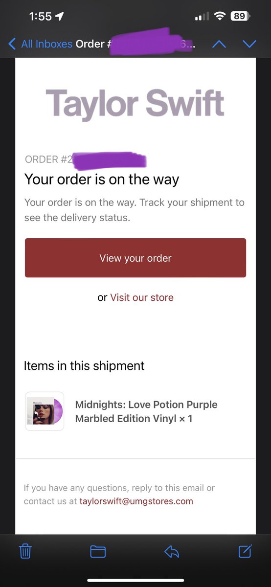 Ash_Hiatt's tweet photo. @taylornation13 Ordered yesterday and already in the way! Same with yet another shirt. So excited! I have every other album so why not another variant 🥰 https://t.co/o30juoXDYp
