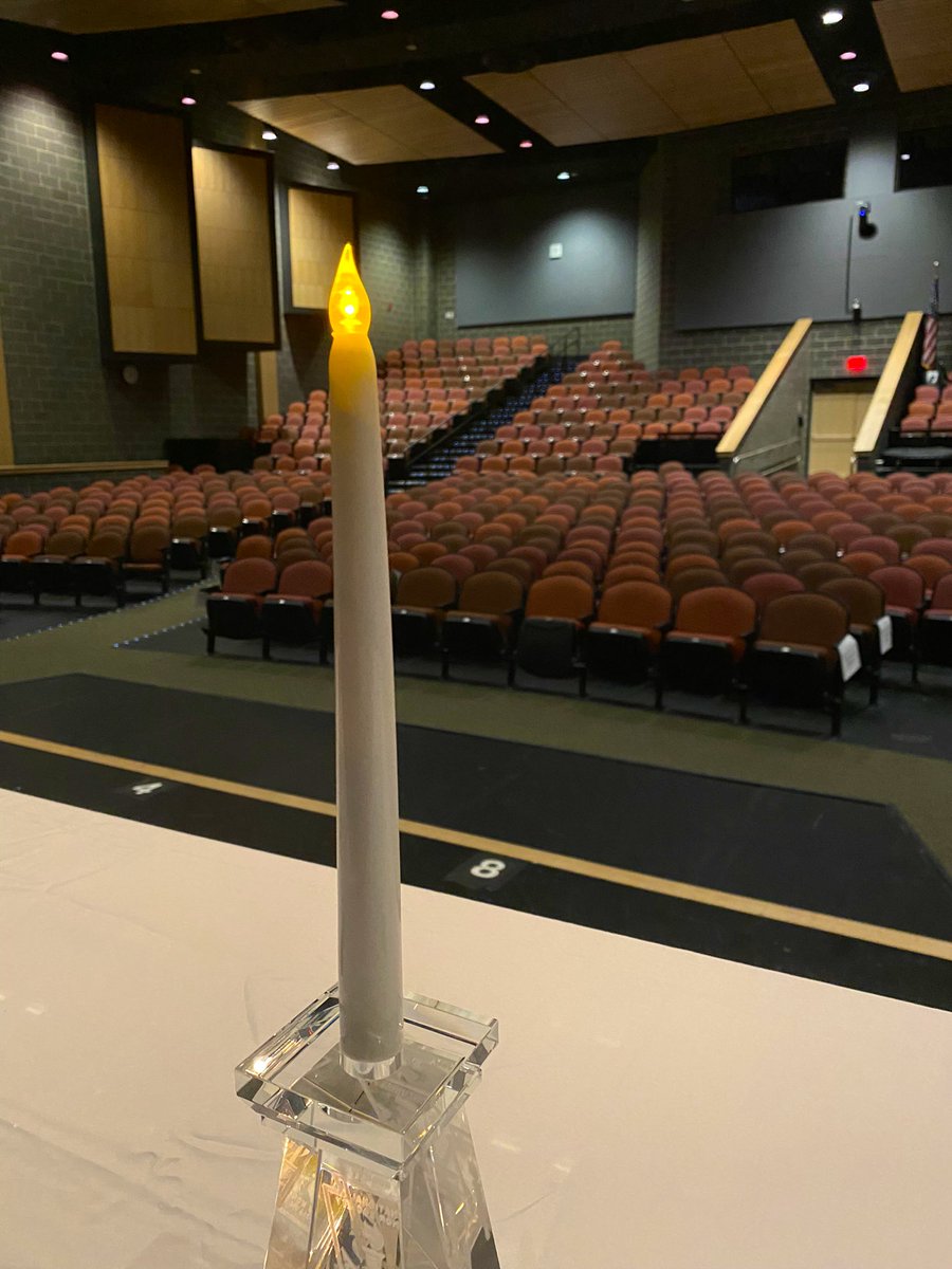The Candle of Knowledge is lit and ready for our NHS Induction Ceremony tonight.