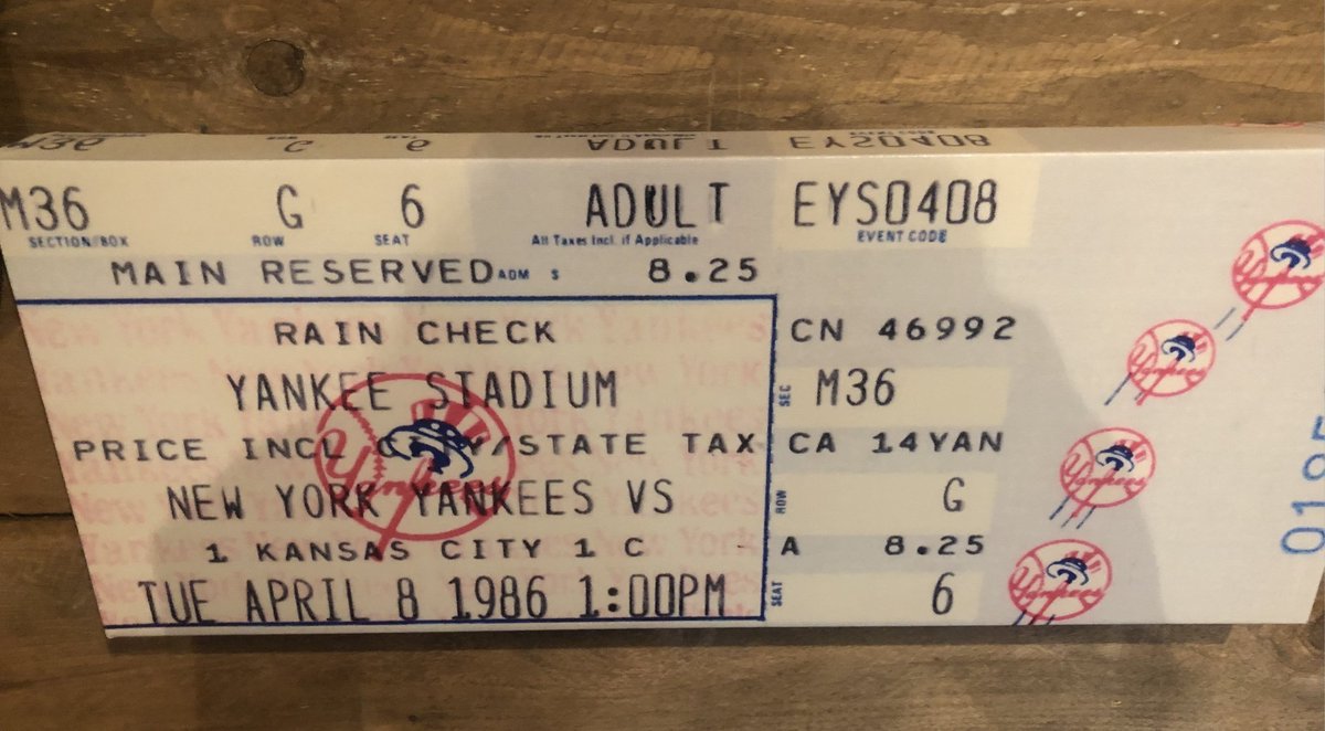CJNitkowski's tweet photo. Had someone reach out to me about something they saw in the background of a TV hit I did yesterday. It was an old ticket stub I had converted to a canvas print. Easy to do and inexpensive for the old timers who know what a ticket stub is. https://t.co/NLl16CR76L 

Loud Outs starts now on @MLBNetworkRadio.