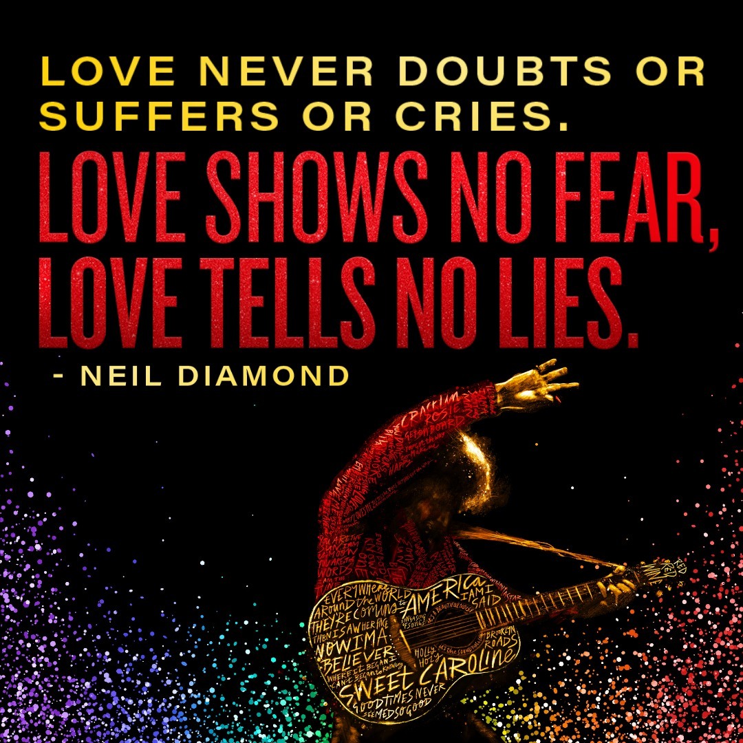 Celebrating the first day of Pride Month with the wisdom of @NeilDiamond. 💛

#ABeautifulNoise #NeilDiamondMusical #NeilDiamond