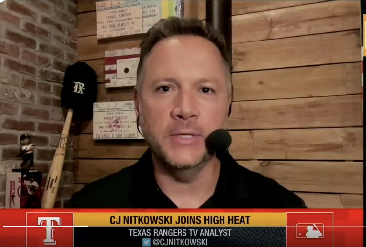 CJNitkowski's tweet photo. Had someone reach out to me about something they saw in the background of a TV hit I did yesterday. It was an old ticket stub I had converted to a canvas print. Easy to do and inexpensive for the old timers who know what a ticket stub is. https://t.co/NLl16CR76L 

Loud Outs starts now on @MLBNetworkRadio.