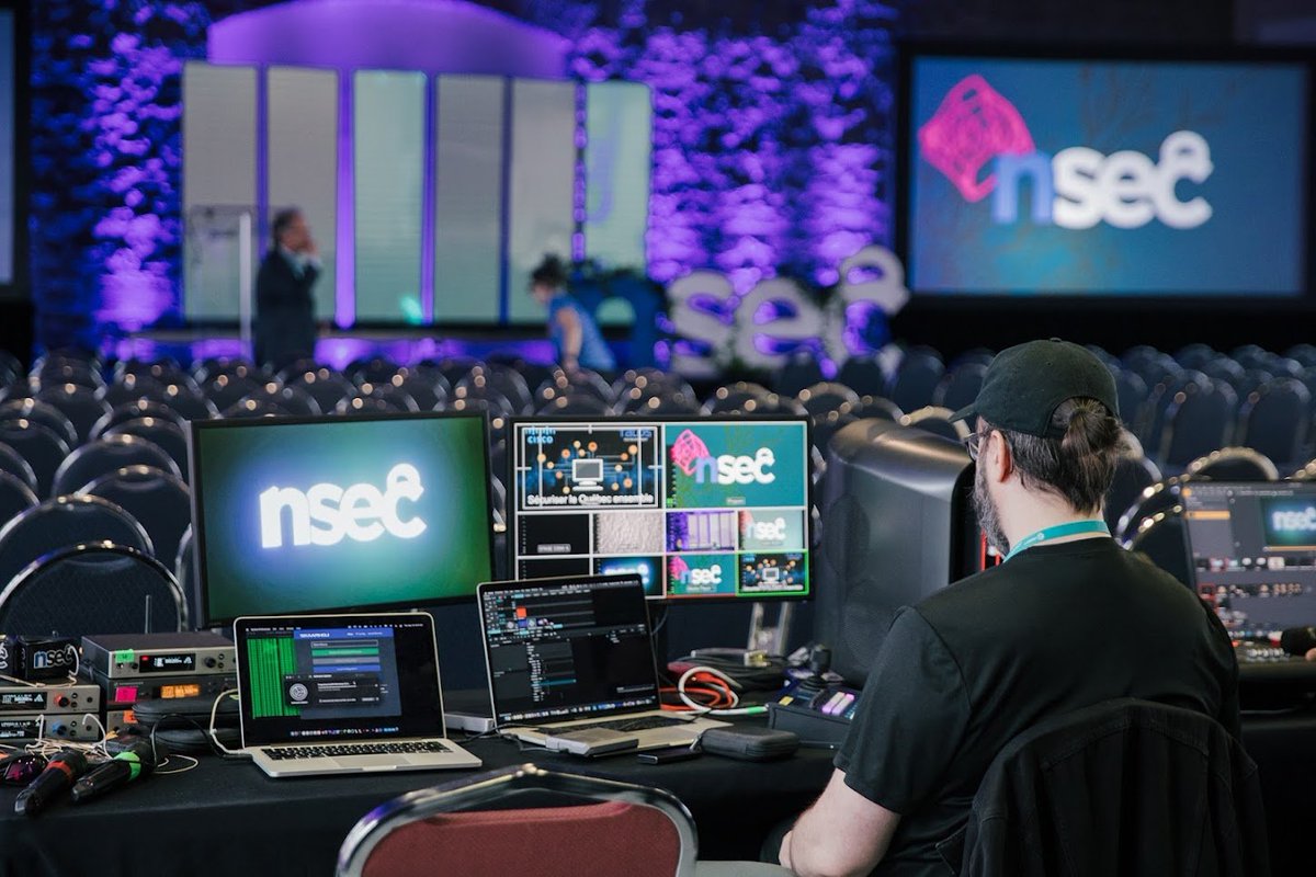 NorthSec_io's tweet photo. NorthSec's conference and CTF are now over 🥲 

Did you miss some talks because you were too busy working on your badge at the soldering village? 🙃

No worries: they are all online on our YouTube channel 👉 https://t.co/85hHSiy7q7 https://t.co/h6eDc3UVA6