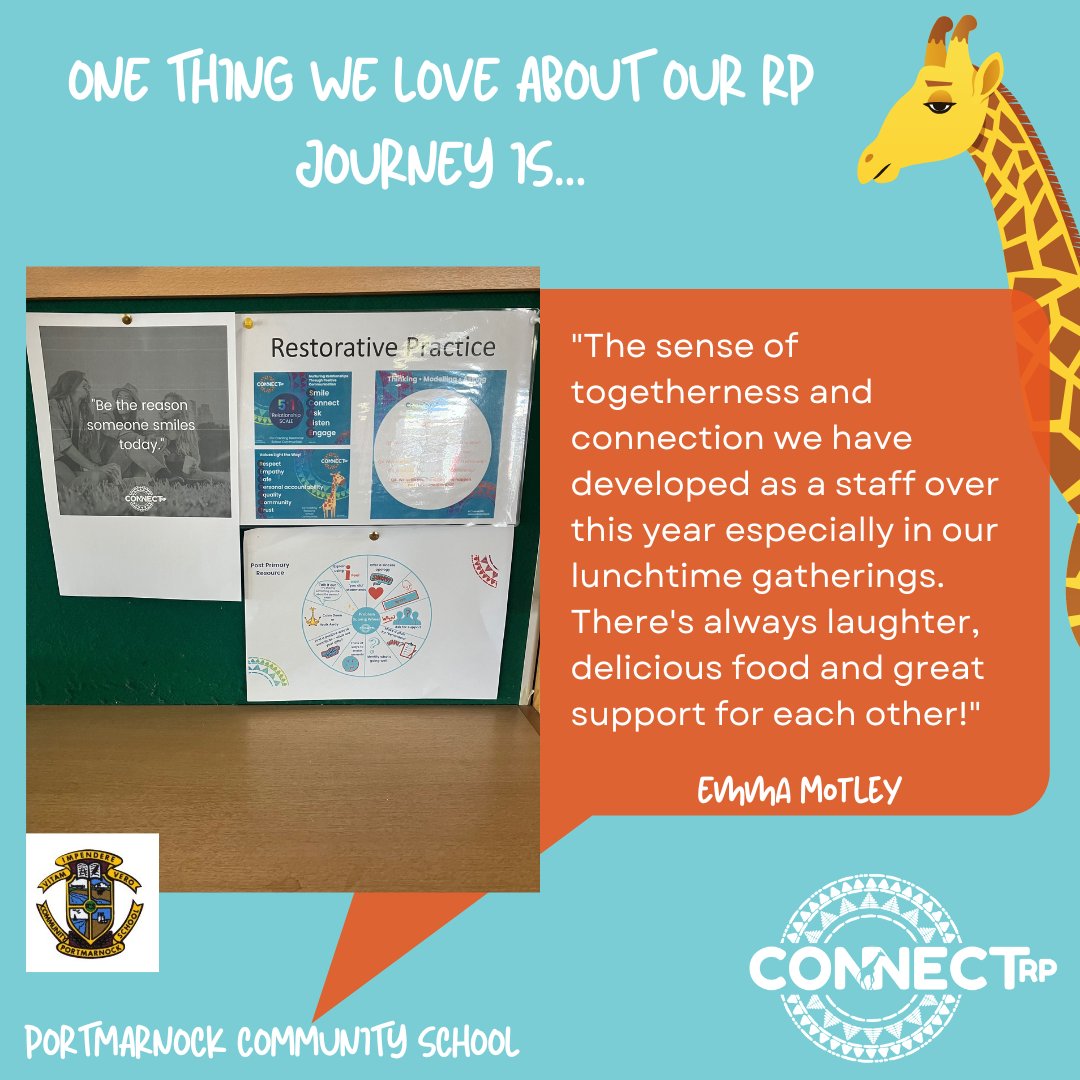connect_rp's tweet image. Thank you for sharing what you love about Restorative Practice in @PortmarnockCS Emma 😀

#restorativepracticeinschools #postprimary