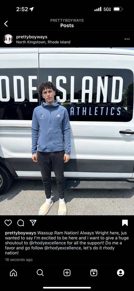Wassup Ram nation! Always Wright here, just wanted to say I’m excited to be here at URI and wanted to give a shoutout to <a href="/rhodyexcellence/">Rhody Excellence</a>. Do me a favor and go follow <a href="/rhodyexcellence/">Rhody Excellence</a>, let’s do it Rhody nation 💙🐏