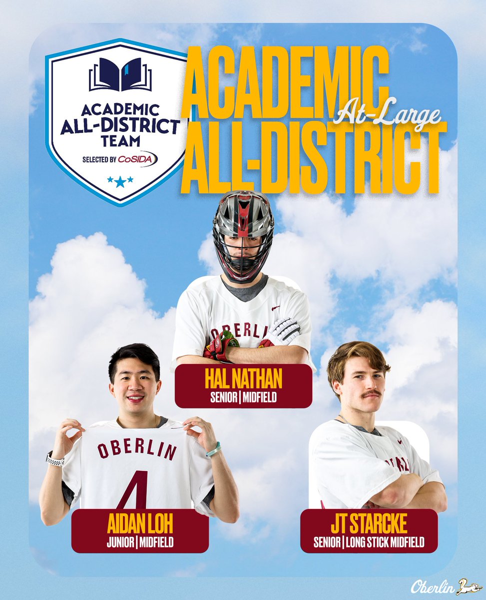 Oberlin Athletics (@yeo_athletics) on Twitter photo Another trio of Yeomen bringing in the academic honors ๐
๐ฐ goyeo.com/news/2023/5/23โฆ
<a href="/yeo_mlax/">Oberlin Men's Lacrosse</a> // #GoYeo Another trio of Yeomen bringing in the academic honors ๐
๐ฐ goyeo.com/news/2023/5/23โฆ
<a href="/yeo_mlax/">Oberlin Men's Lacrosse</a> // #GoYeo