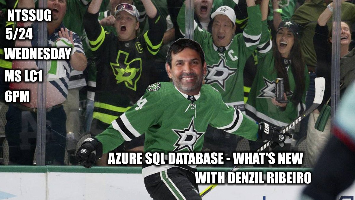 NTSSUG's tweet image. Wanna know what's new with #AzureSqlDatabase? We got you at #NTSSUG tomorrow night - @DenzilRibeiro will talking all about this! Don't miss out! RSVP here - meetup.com/north-texas-sq…