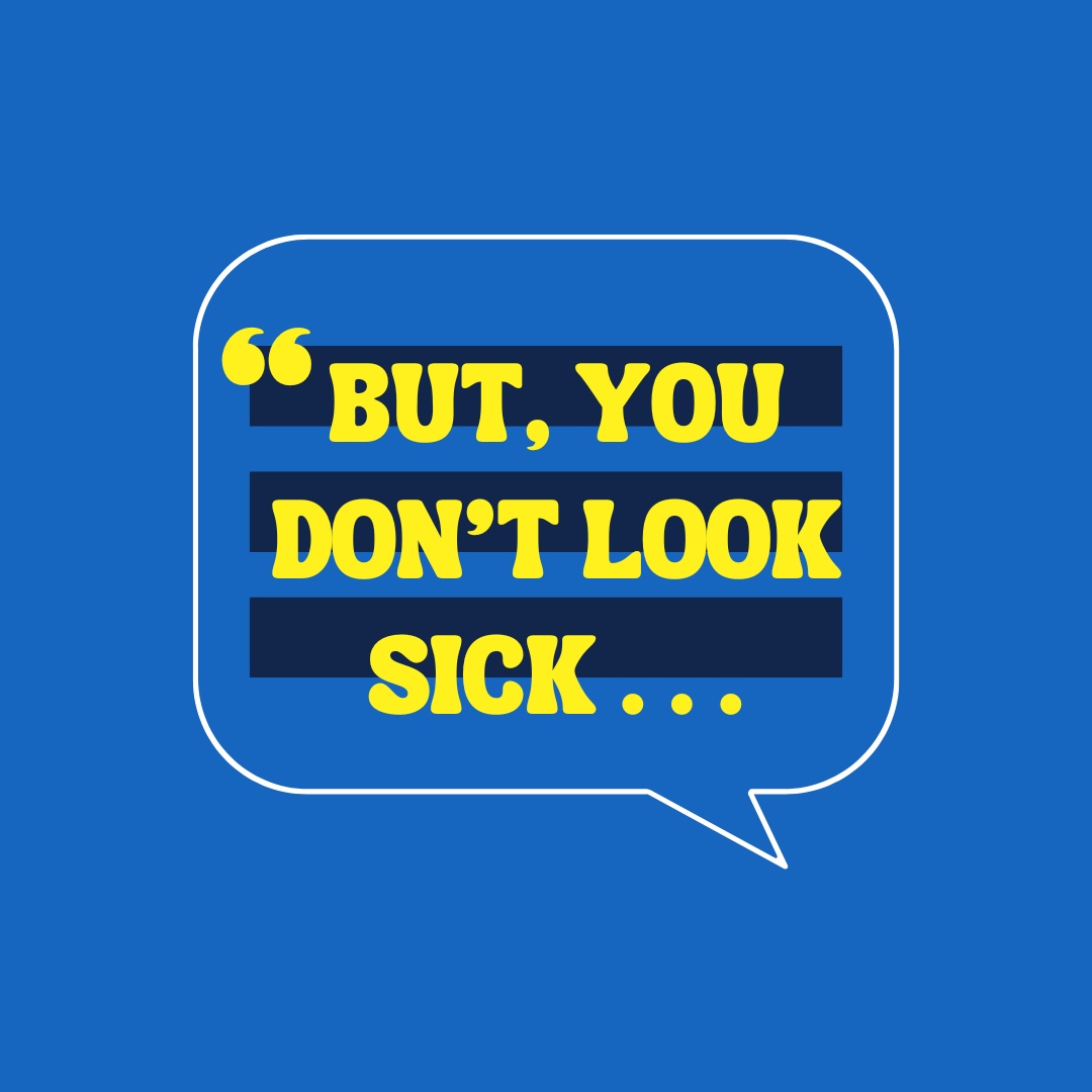 Raise your hand if you've heard this one ✋ Most PIs are #InvisibleIllnesses, which mean they don't present with visible symptoms. Just because you can't see it, doesn't make it any less real. Let's create a culture where our friends with invisible illnesses feel seen instead 💖