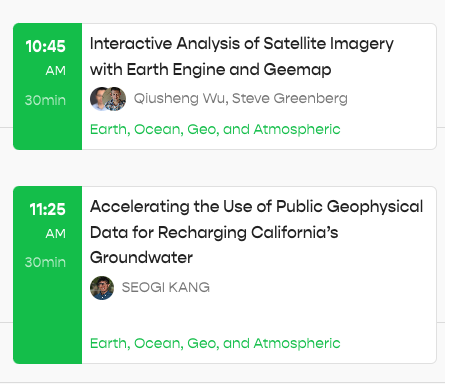 mgroverwx's tweet photo. Interested in tutorials/talks at this year's @SciPyConf ? Check out the schedule page that is now live!! https://t.co/6ZmLTac3MM Here is a preview of the Earth, Ocean, Geo, and Atmospheric track presentations! https://t.co/b76KdsU6dB